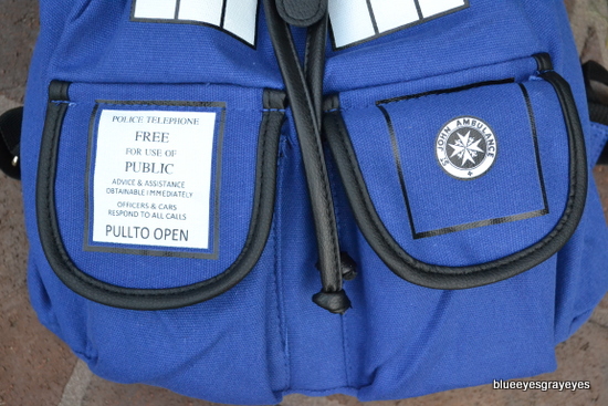 Doctor Who TARDIS Slouch Backpack - pockets